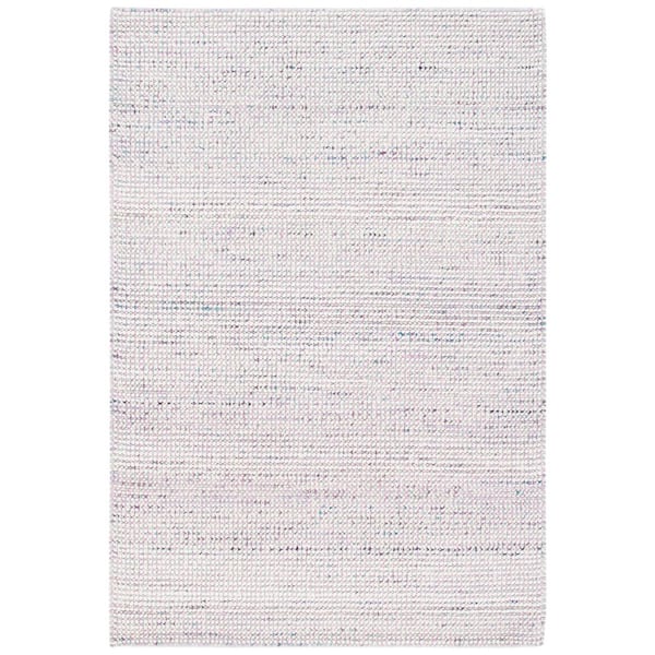 Vermont 6 ft. x 9 ft. Ivory/Purple Knitted Area Rug