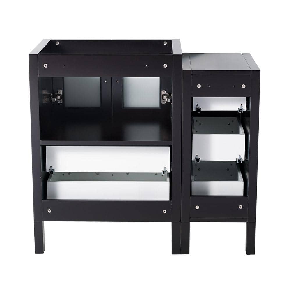 Espresso Engineered Wood Modern Freestanding Bathroom Vanity Base