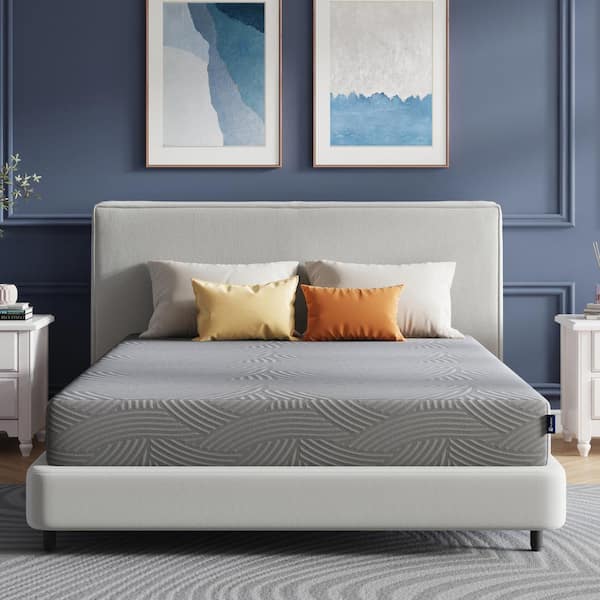 Avenco Queen Medium Cooling Charcoal Infused Foam Mattress 6 in. Bed-in-a-Box Mattress