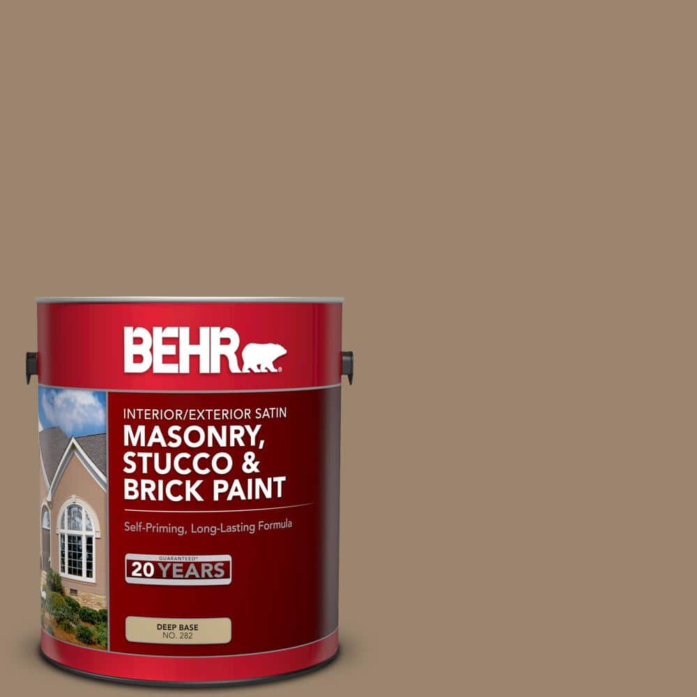 1 gal. #MQ2-48 Sturdy Brown Satin Interior/Exterior Masonry, Stucco and Bri