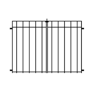 Quick Fence Series 34 in. H x 3 in. W Steel Tigers Eye Profile Double Garden Gate