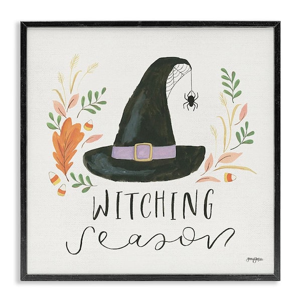 Stupell Industries Whimsical Witching Season by Jenaya Jackson 1-Piece Framed Graphic Print Typography Poster Art Print 24 in. x 24 in.