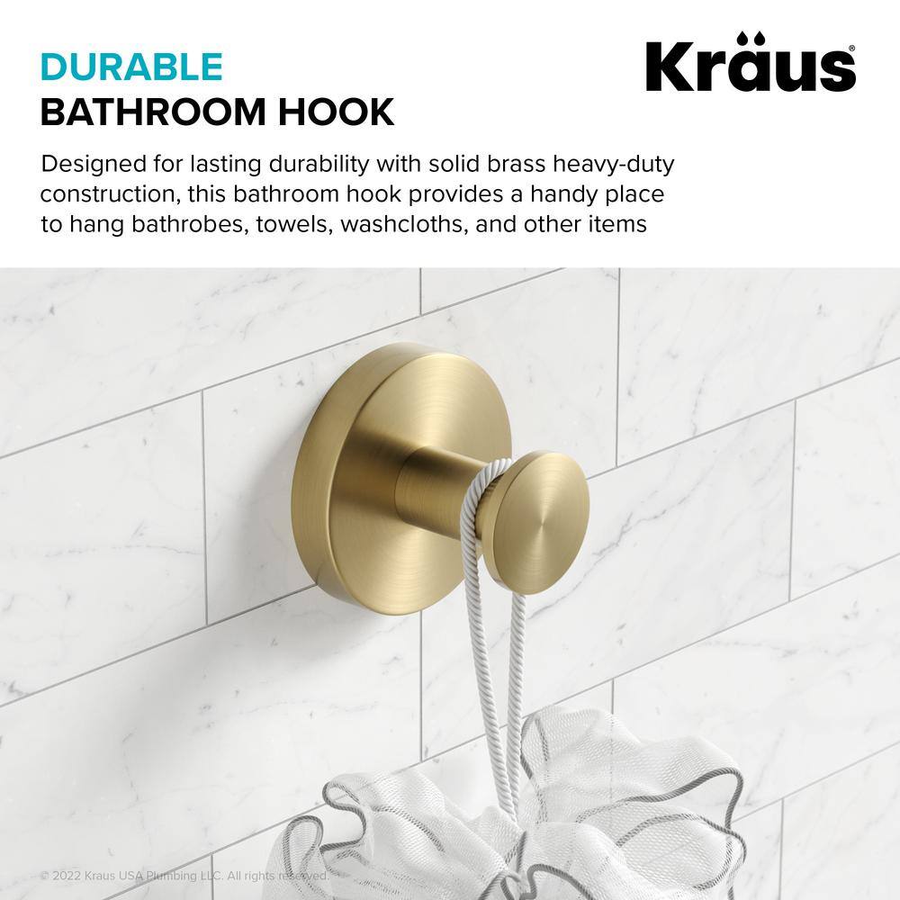 Elie Brushed Gold Wall Mounted Towel Hook