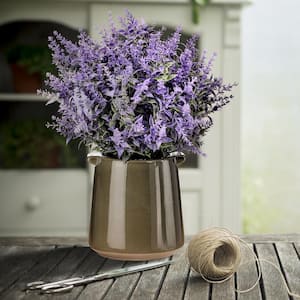 12 in. Purple Artificial Lavender in Pot