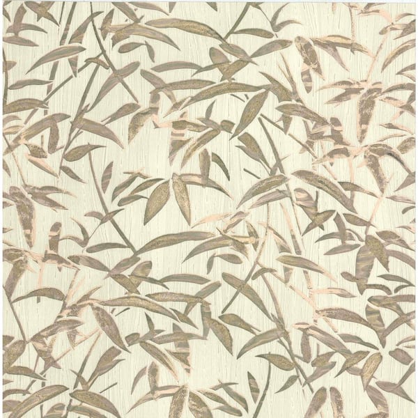 Fine Decor Brown Bryan Taupe Bamboo Matte Non-Pasted Peelable Paper Wallpaper