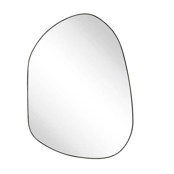 TEHOME Bertlinde 30 in. W x 22 in. H Novelty/Specialty Irregular Shape Metal Framed Wall Mount Bathroom Vanity Mirror in Bronze