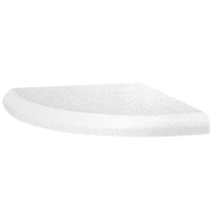 4.8 in x 4.8 in. Corner Mount Solid Surface Triangular Soap Dish in White (2-Pack)