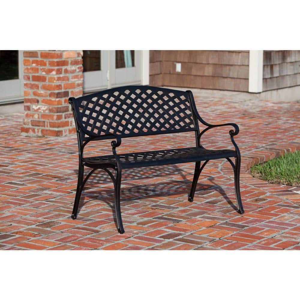 Antique Bronze Cast Aluminum Outdoor Patio Bench