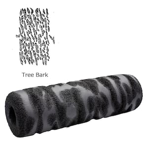 9 in. Tree Bark Textured Foam Roller Cover