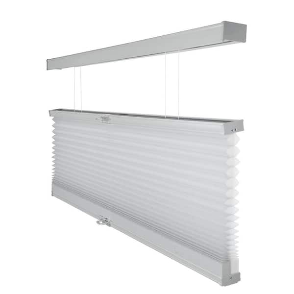 Chicology Cut-to-Size Light Grey Cordless Top Down Bottom Up Light Filtering Polyester Cellular Shade 70.5 in. W x 48 in. L
