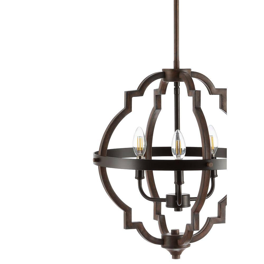 Rustic French Country 58" Adjustable LED Pendant in Oil-Rubbed Bronze