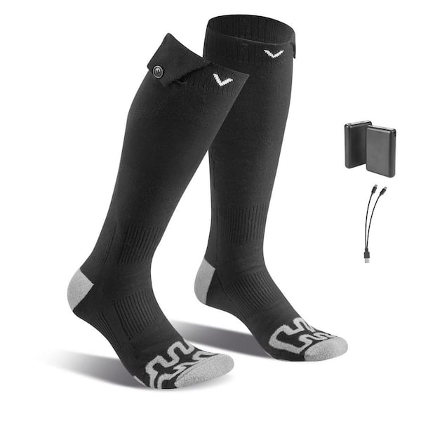 Electric Heated Sock, 5000mAh Battery Powered, Rechargeable Heating Socks, 4-Heating Levels for Men Women 2025-Update