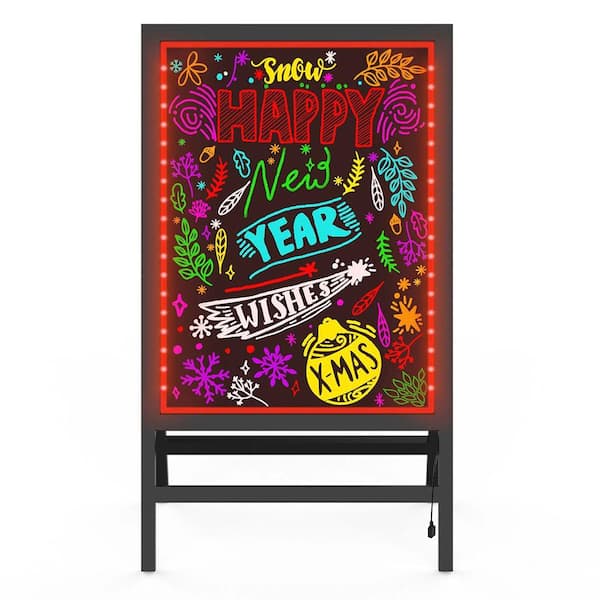 Neon Chalkboard Set Includes Board, Chalk, and Eraser, Educational Learning, Kids Prizes, Prize Giveaways, Party Favors - Assorted Colors