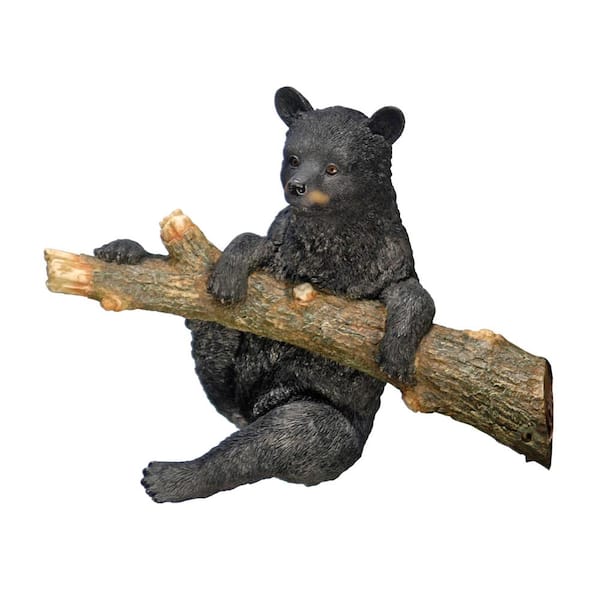 Design Toscano 13 in. H Up a Tree Hanging Black Bear Cub Climbing Sculpture  KY69869 - The Home Depot