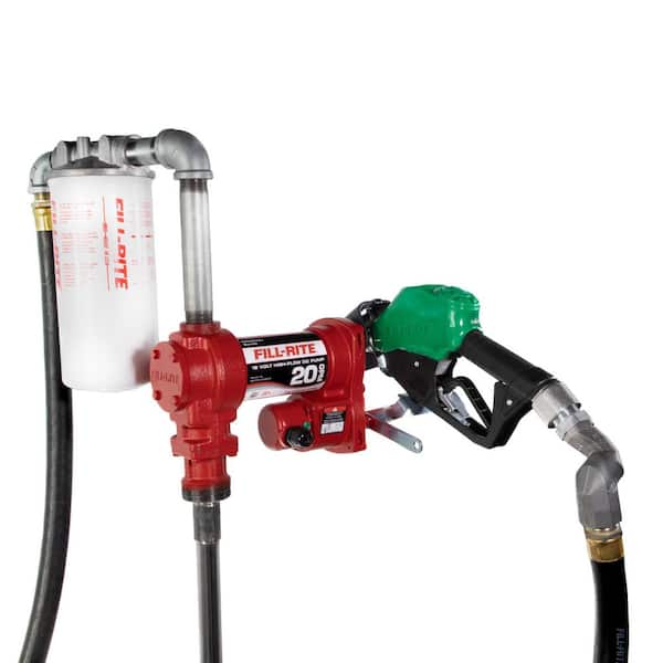 12-Volt 20 GPM 1/4 HP Fuel Transfer Pump (Filter with Swivel Package)