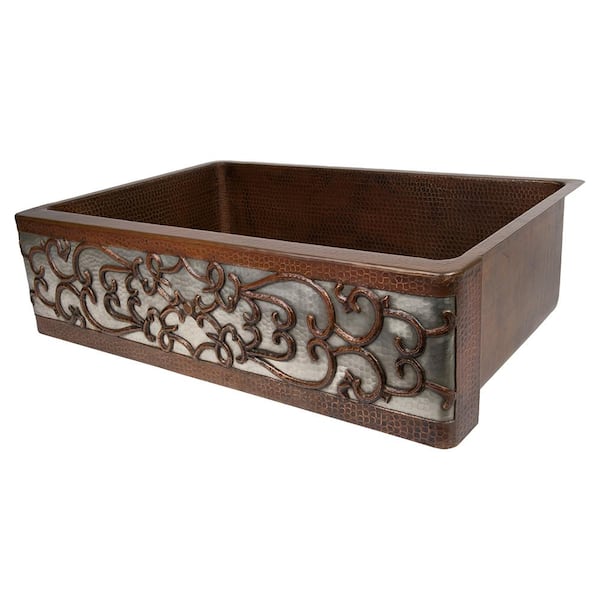 All-in-One Dual Mount Copper 20 in. Single Bowl Bar/Prep Sink with Faucet and Strainer Drain in Oil Rubbed Bronze