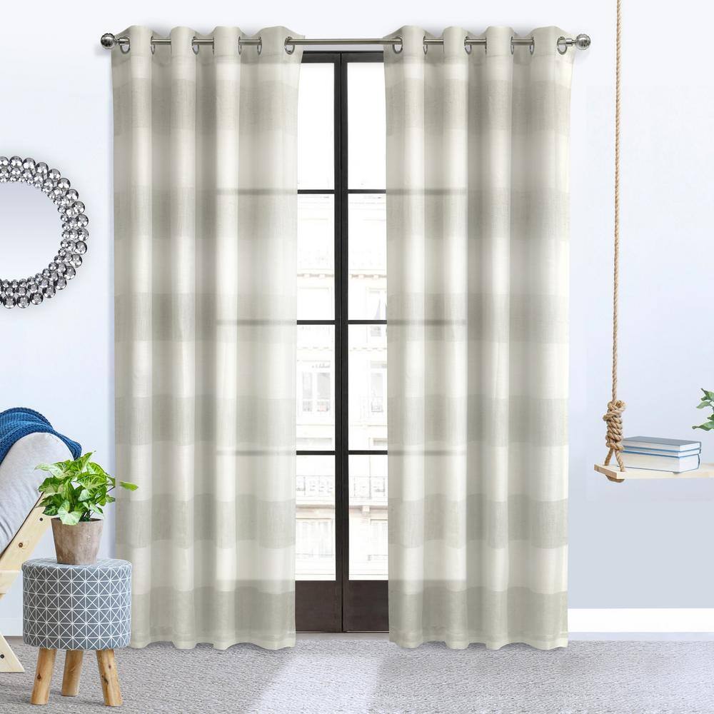 Habitat Paraiso Ivrory Grey Polyester 52 in. W x 84 in. L Textured ...