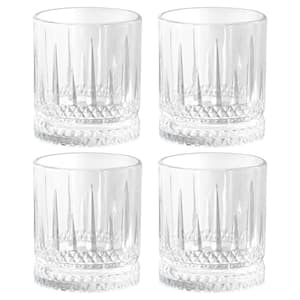 4-Piece 13 lbs. Iceberg Embossed Double Old-Fashioned Glass Set