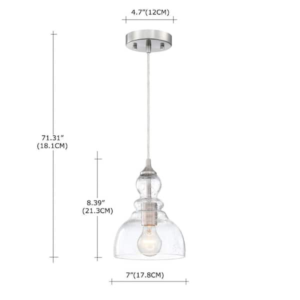 Hukoro 3-Pack 1-Light Brushed Nickel Mini Pendant Light PF82253-BN