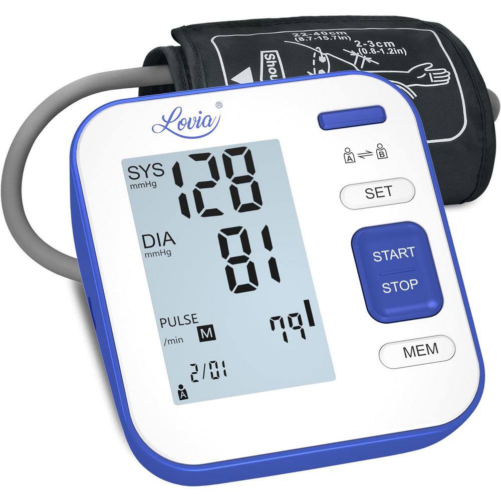 Automatic Digital Blood Pressure Monitor Upper Arm with Cuff 22-40cm, 2x120