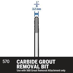 1/8 in. Rotary Tool Carbide Grout Removal Accessory