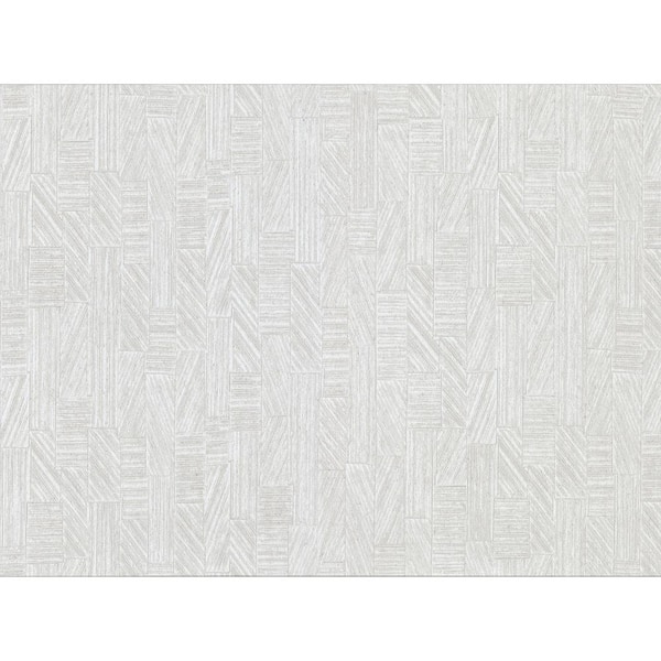 Warner Kensho Off-White Parquet Wood Vinyl Strippable Wallpaper (Covers 60.8 sq. ft.)