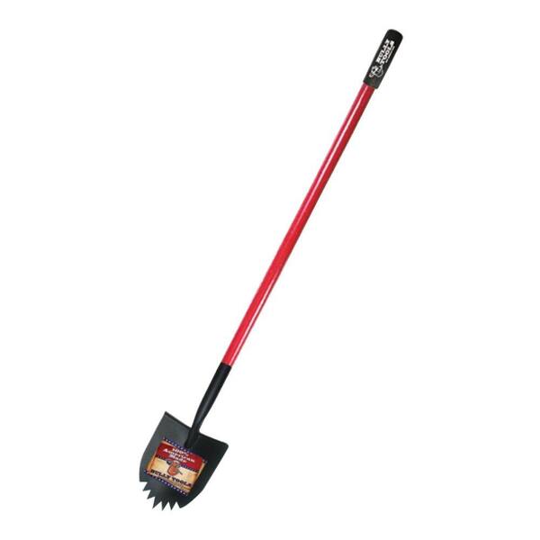 Bully Tools 12-Gauge Tooth Shovel with Fiberglass Long Handle 2 in. Teeth