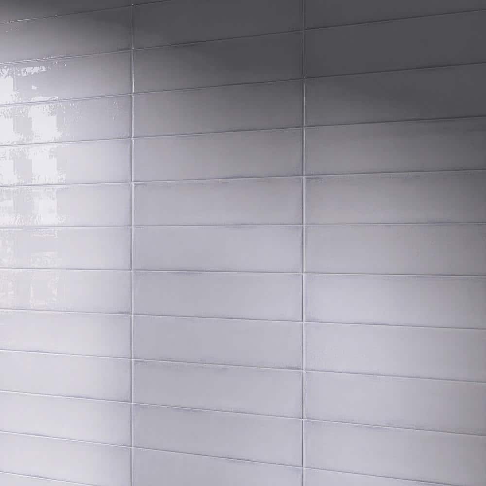 Blanco White Glossy Ceramic Subway Wall Tile 3" x 12"