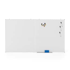 HERCULES Commercial 70 x 40 in. Whiteboard, Aluminum Magnetic Dry Erase Board with Eraser, 3-Markers, 6-Magnets