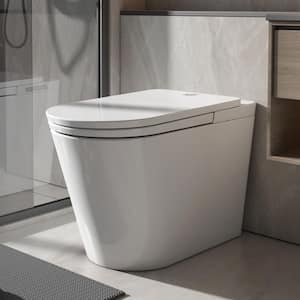 L-D Elongated Smart Toilet 1.34 GPF in White Seat with Auto Open/Close, Auto Flush and Heated Seat