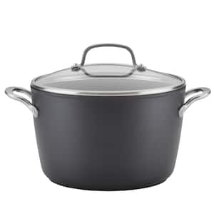 Kitchenaid Covered Stockpot, Nonstick, Matte Black, 8 Quart