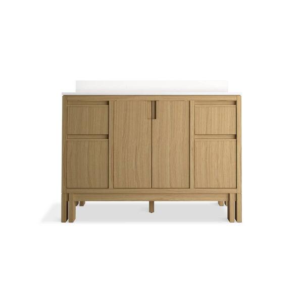 KOHLER Solive 49 in. Light Oak Bath Vanity with Quartz Top