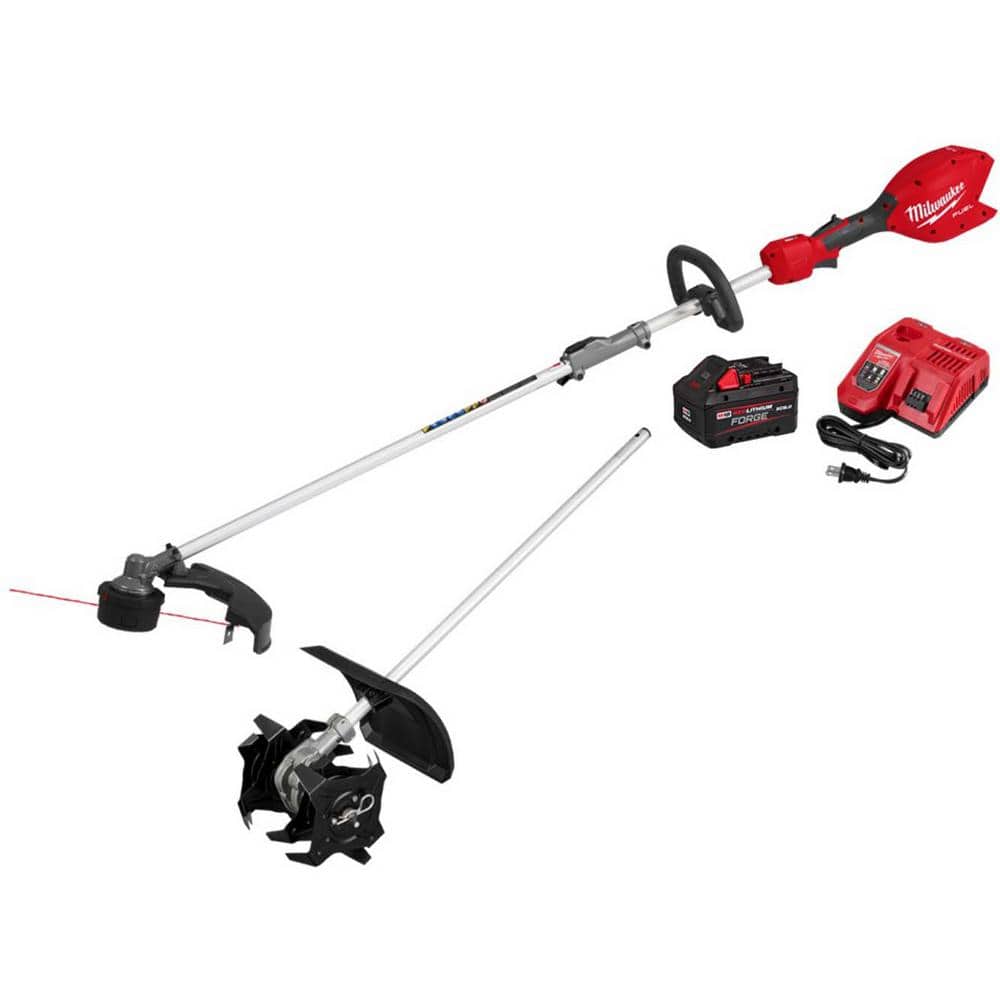 M18 FUEL 18V 16 in. Brushless Cordless Battery Powered QUIK-LOK String Trimmer 8.0 Ah FORGE Kit w/ Cultivator Attachment -  Milwaukee, 3016-21ST39