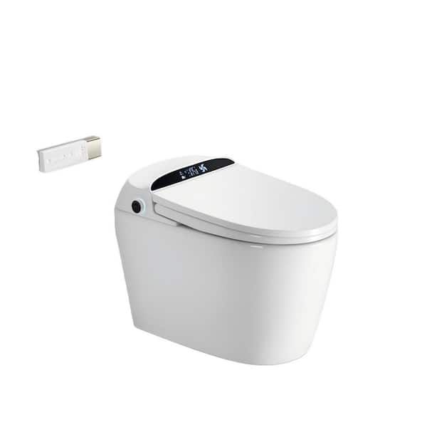 Elongated Bidet Toilet Build in Tank 1.28 GPF in White with Auto Open/Close Lid Heat Seat Deodorization Power-Off Flush