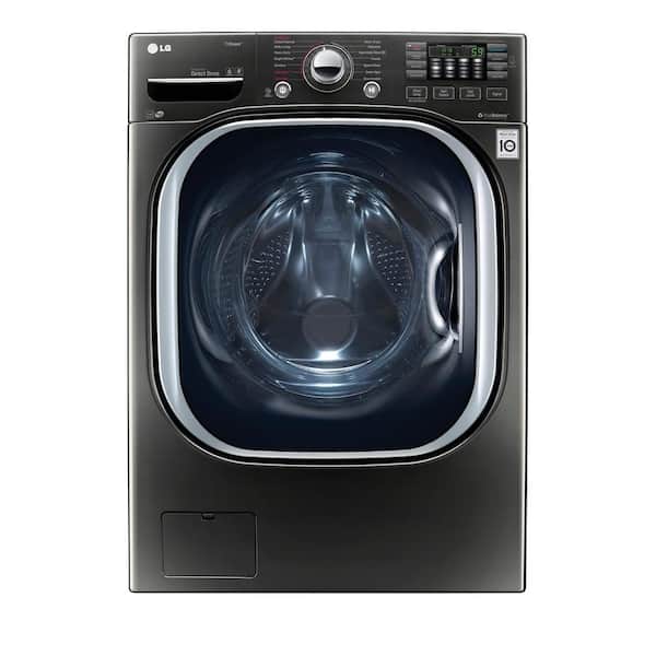 LG 4.5 cu ft HE Large Front Load Washing Machine with TurboWash, Steam in PrintProof Black Stainless Steel, ENERGY STAR