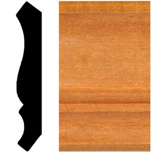 3/4 in. x 4-1/2 in. x 8 ft. Hardwood Stained Cherry Crown Moulding