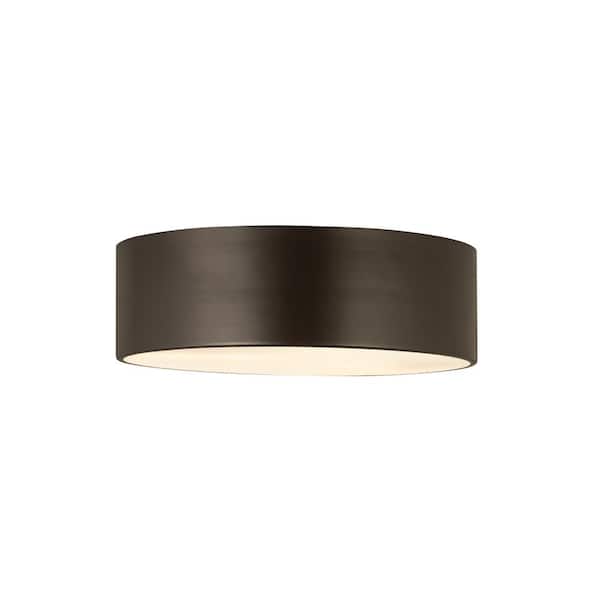 Unbranded Harley 16 in. 3-Light Bronze Flush Mount