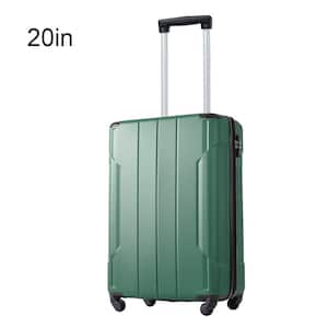 21.5 in. Green ABS Hardside Luggage Spinner 20 in. Suitcase with 3-Digit TSA Lock, Telescoping Handle, Wrapped Corner