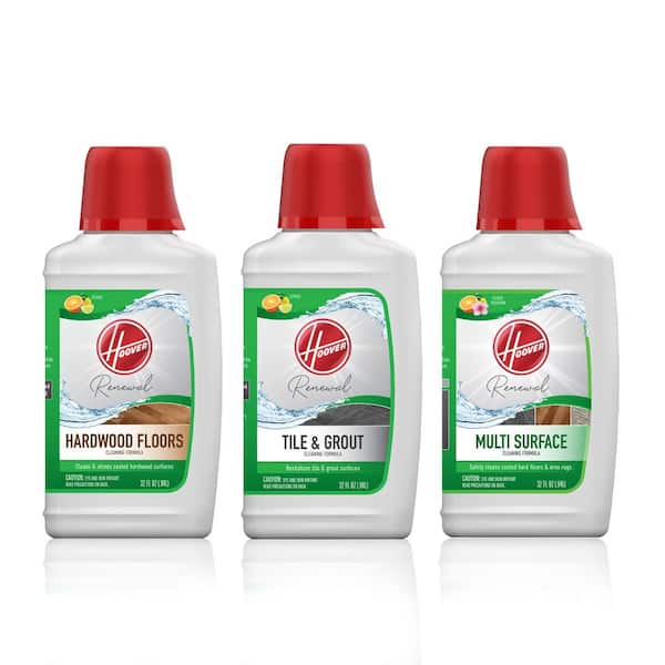 HOOVER Hard Floor Cleaner 3-pack Bundle with Hardwood, Multi-Surface, and Tile and Grout Floor Cleaner Solution
