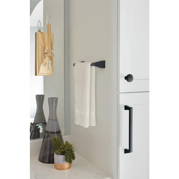 Blackrock 9 in. Wall Mounted Towel Bar in Matte Black
