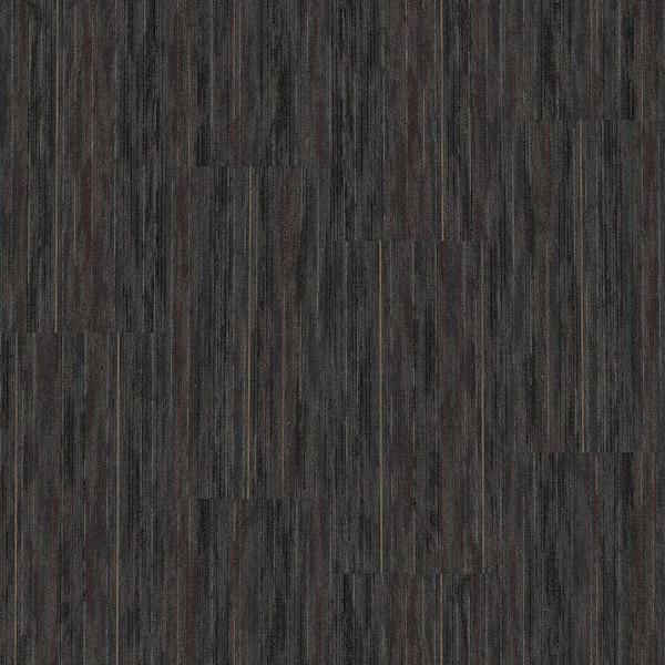 Yava-Sovereign-Black Commercial/Residential 18 in. x 36 in. Glue-Down Carpet Tile Square (63 sq. ft. )