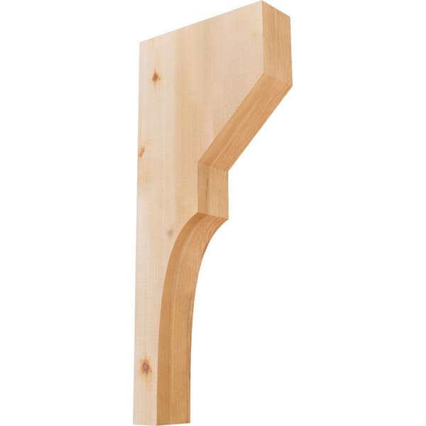 Ekena Millwork 3-1/2 in. x 12 in. x 28 in. Western Red Cedar Monterey Smooth Corbel