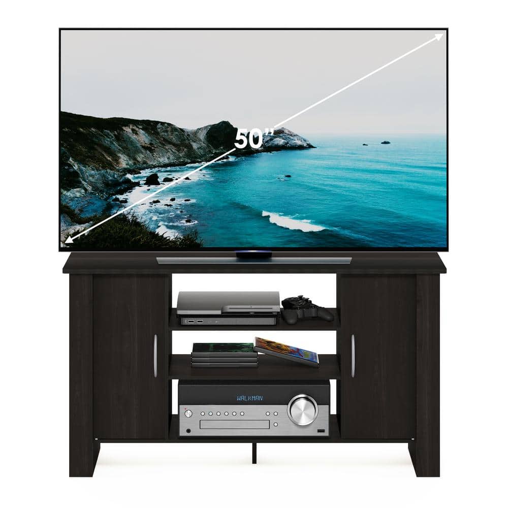 Espresso Theater-Inspired TV Stand with Concealed Storage