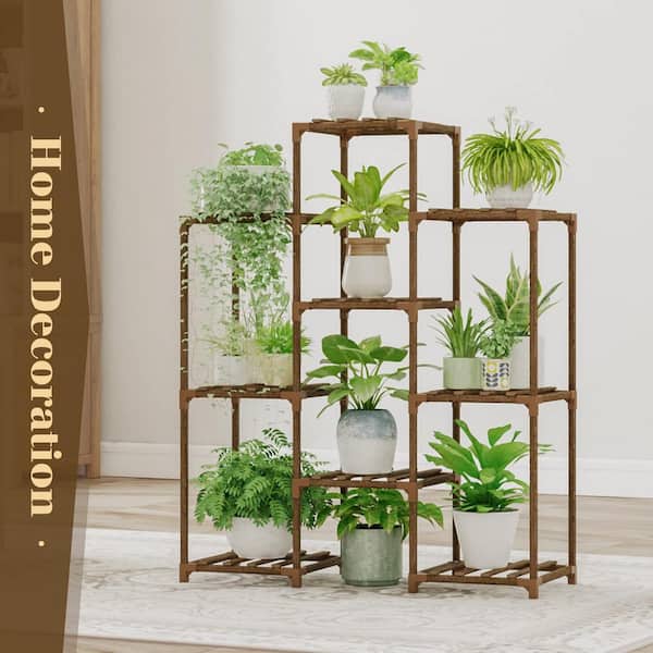 FAWEY TRED INC Plant Stand Indoor Plant Stands Wood Outdoor Tiered Plant Shelf for Multiple Plants