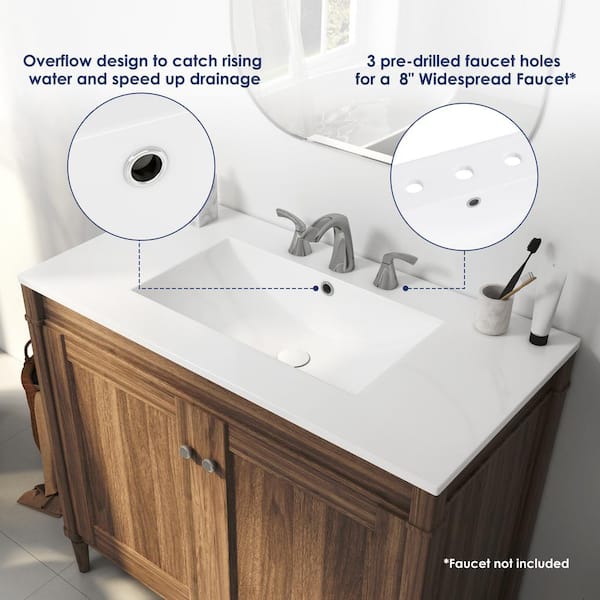 Eridanus Tucson 36 in. W x 18 in. D Vitreous China Single Sink