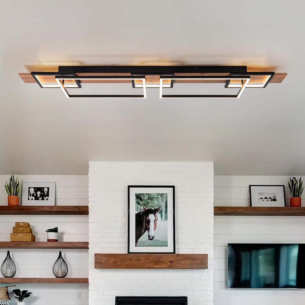 iPhone - iris⭐️ EDISLIVE Iris 5-Light 49.21 in. Integrated LED Wood Flush