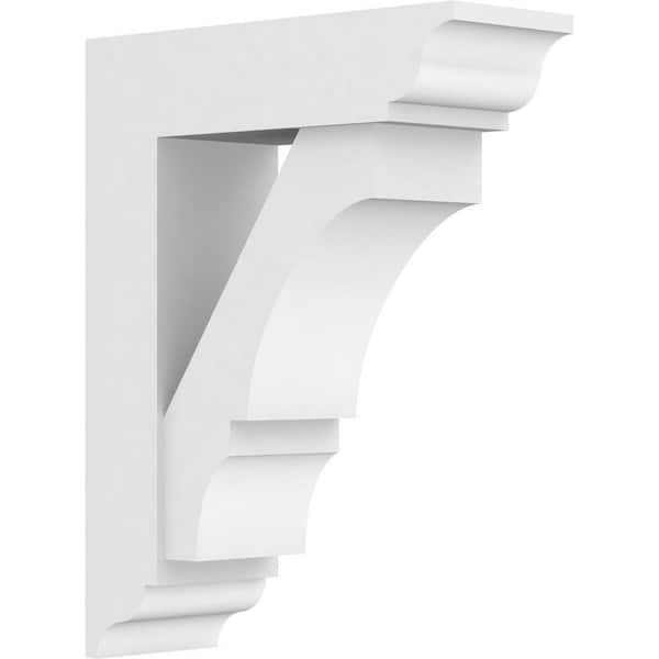 Ekena Millwork Standard Balboa 5 in. W x 18 in. H x 14 in. D Signature Urethane Polyurethane Bracket With Traditional Ends