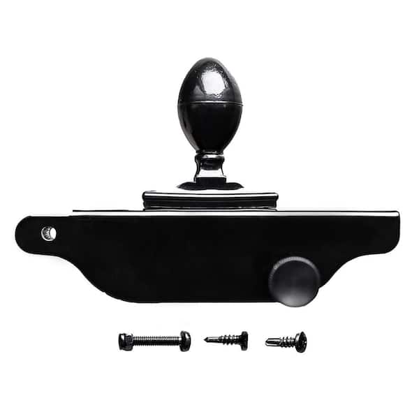 Quick Fence Series 34 in. W x 34 in. H Black Steel Coral Fence Double Gate Latch Included