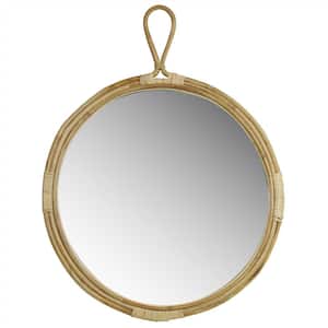 0.5 in. x 27 in. Classic Irregular Framed Brown Vanity Mirror