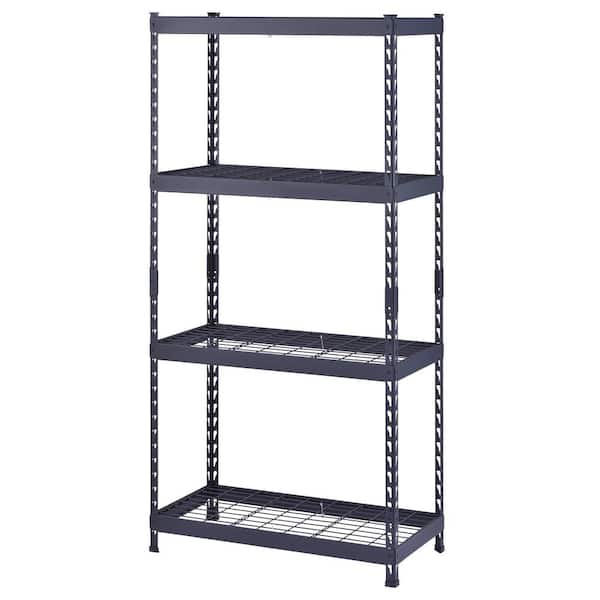 4-Shelf Metal Heavy-Duty Adjustable Garage Storage Shelving Unit in Black (36 in. W x 72 in. H x 18 in. D)